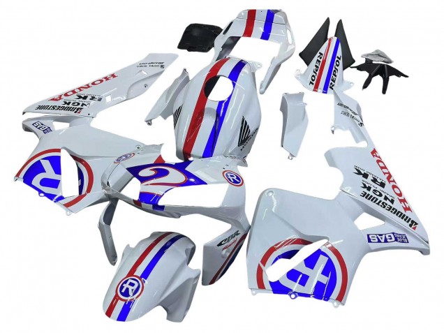 2003-2004 Honda CBR600RR Motorcycle Fairings - White Red Blue UK