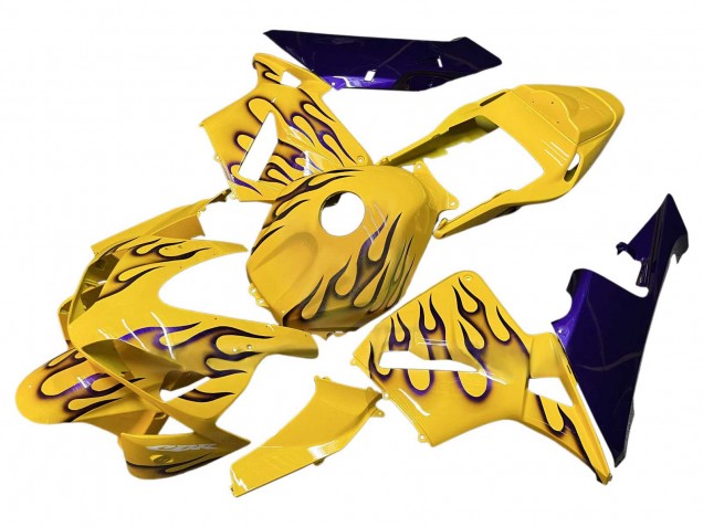 2003-2004 Honda CBR600RR Motorcycle Fairings - Yellow Black Flame UK