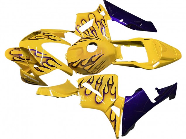 2003-2004 Honda CBR600RR Motorcycle Fairings - Yellow Black Flame UK