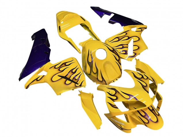 2003-2004 Honda CBR600RR Motorcycle Fairings - Yellow Black Flame UK