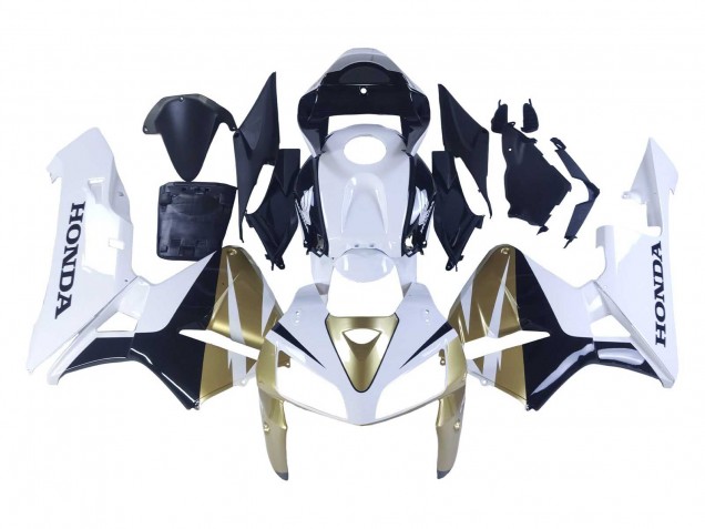 2005-2006 Honda CBR600RR Motorcycle Fairings - Gold White Black UK