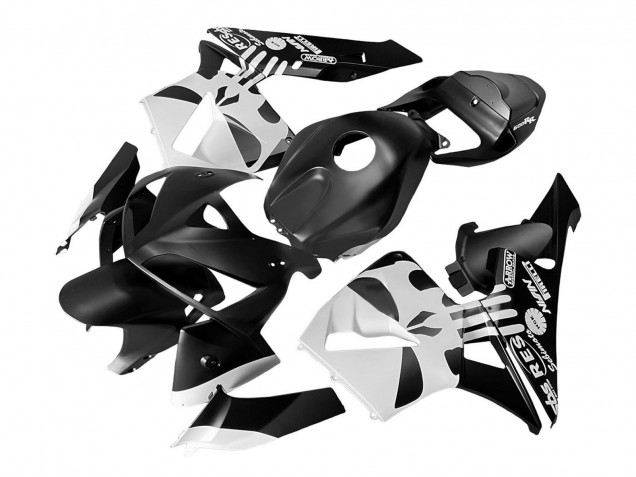 2005-2006 Honda CBR600RR Bike Fairings - Black White UK