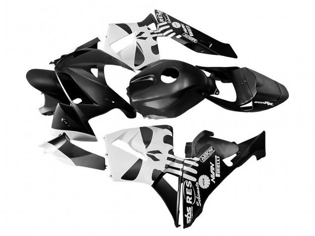 2005-2006 Honda CBR600RR Bike Fairings - Black White UK