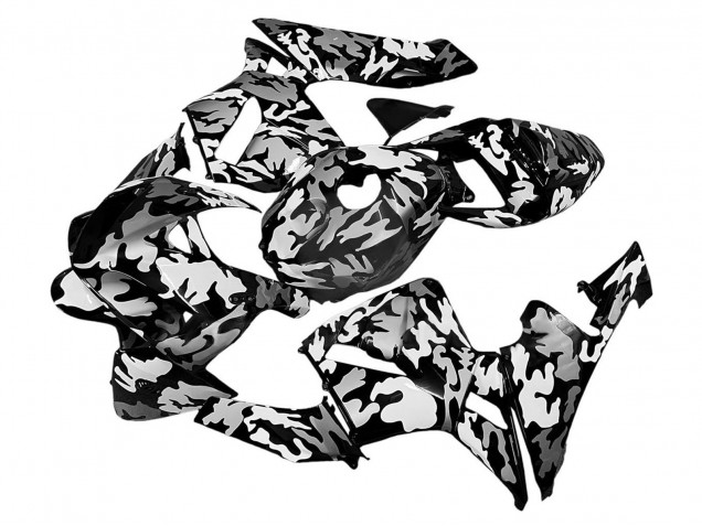 2005-2006 Honda CBR600RR Motorcycle Fairings - Black White Grey Camouflage UK