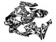 2005-2006 Honda CBR600RR Motorcycle Fairings - Black White Grey Camouflage UK