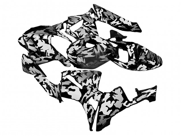 2005-2006 Honda CBR600RR Motorcycle Fairings - Black White Grey Camouflage UK