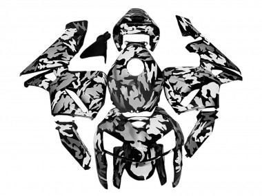 Best 2005-2006 Honda CBR600RR Motorcycle Fairings - Black White Grey Camouflage UK