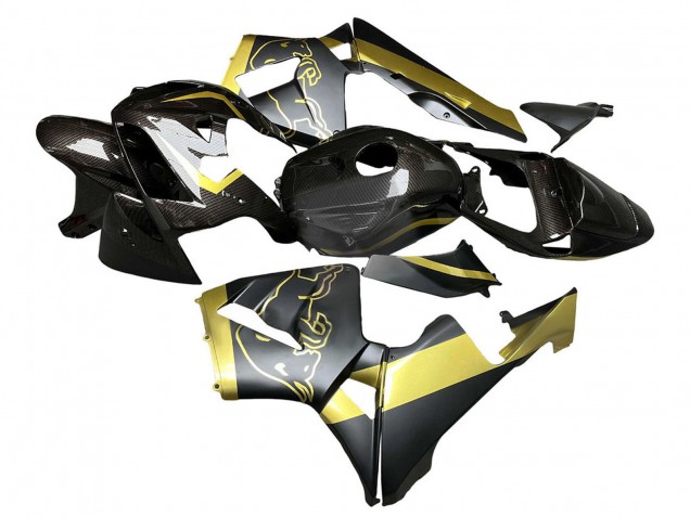 2005-2006 Honda CBR600RR Motorcycle Fairings - Black Gold Carbon Fiber UK