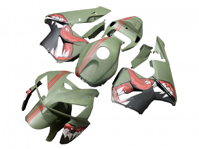 2005-2006 Honda CBR600RR Motorcycle Fairings - Green Red Shark UK