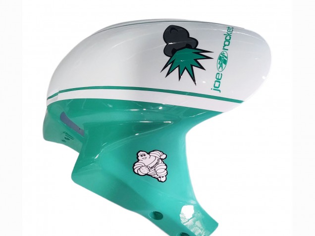2005-2006 Honda CBR600RR Motorcycle Fairings - Light Green White Glossy Black Joe Rocket UK