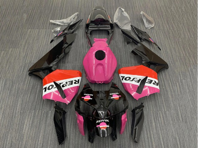 2005-2006 Honda CBR600RR Motorcycle Fairings - Pink Red Black Repsol UK