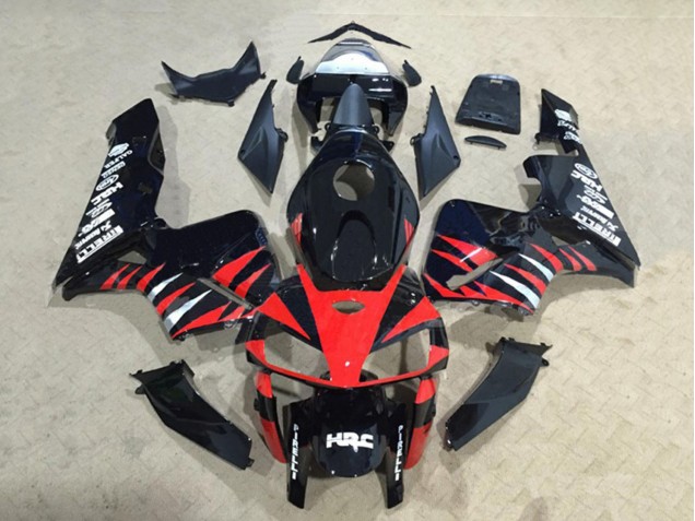 2005-2006 Honda CBR600RR Motorcycle Fairings - Glossy Black Red White HRC UK