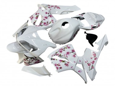 Best 2005-2006 Honda CBR600RR Motorcycle Fairings - White with Cherry Blossom UK