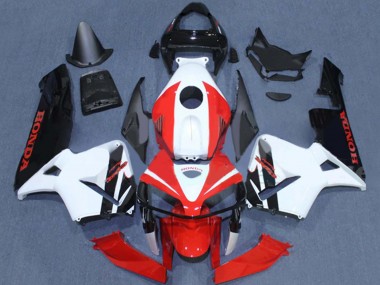Best 2005-2006 Honda CBR600RR Motorcycle Fairings - Red White Black UK
