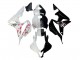 2007-2008 Honda CBR600RR Motorcycle Fairings - White Cherry Blossom Glossy Black Split UK