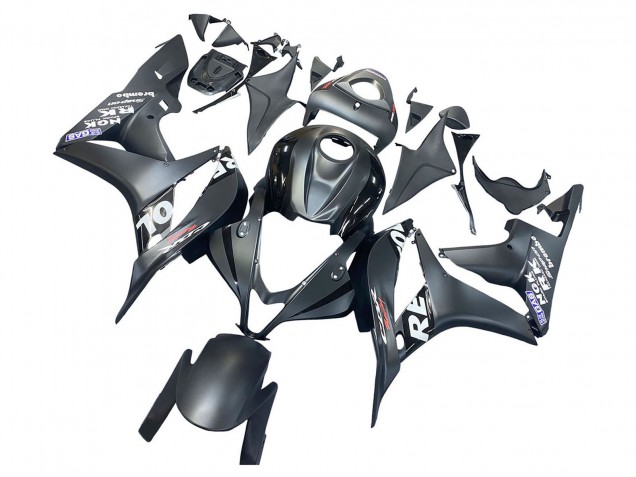 2007-2008 Honda CBR600RR Motorcycle Fairing - Matte Black White Repsol UK