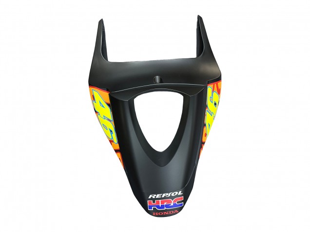 2007-2008 Honda CBR600RR Motorcycle Fairings - Matte Black Orange Red Rossi Repsol 46 UK
