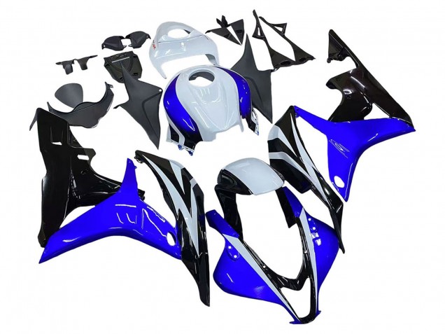 2007-2008 Honda CBR600RR Motorcycle Fairing - White Blue Glossy Black UK