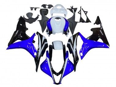 Best 2007-2008 Honda CBR600RR Motorcycle Fairing - White Blue Glossy Black UK