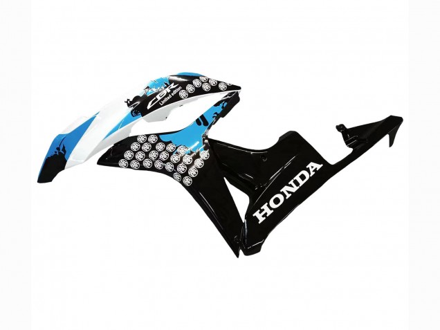 2007-2008 Honda CBR600RR Motorcycle Fairings - White Light Blue Glossy Black UK