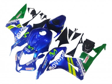 Best 2007-2008 Honda CBR600RR Motorcycle Fairings - Blue Green MoviStar Castrol UK