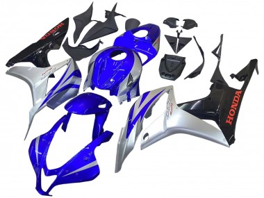 Best 2007-2008 Honda CBR600RR Motorcycle Fairings - Silver Blue Glossy Black Racing UK