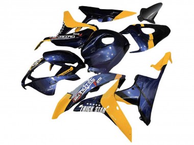Best 2007-2008 Honda CBR600RR Motorcycle Fairings - Orange Dark Blue Trick Star 06 UK