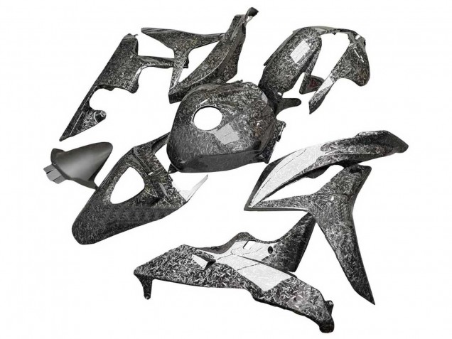 2007-2008 Honda CBR600RR Motorcycle Fairings - Black Forged Carbon Fiber UK
