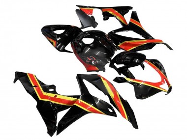 Best 2007-2008 Honda CBR600RR Motorcycle Fairings - Red Gold Glossy Black UK