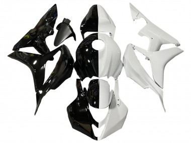 Best 2007-2008 Honda CBR600RR Motorcycle Fairings - White Glossy Black Split UK