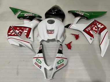 Best 2007-2008 Honda CBR600RR Motorcycle Fairings - White Green Red Castrol UK