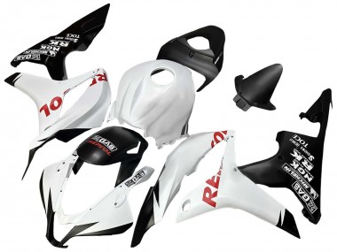 Best 2007-2008 Honda CBR600RR Motorcycle Fairings - White Matte Black Red Repsol UK
