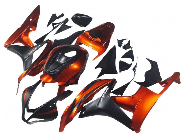2007-2008 Honda CBR600RR Motorcycle Fairing - Orange Matte Black UK