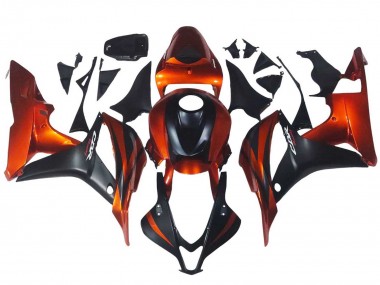 Best 2007-2008 Honda CBR600RR Motorcycle Fairing - Orange Matte Black UK