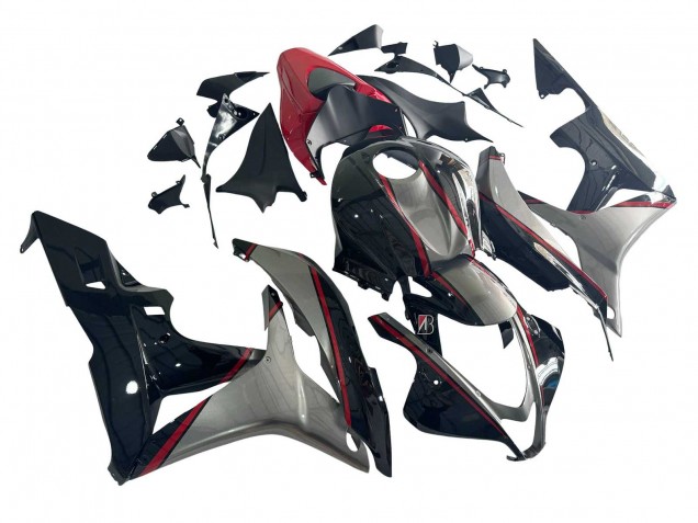 2007-2008 Honda CBR600RR Motorcycle Fairings - Silver Red Glossy Black UK