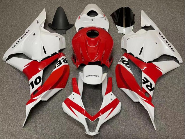 2007-2008 Honda CBR600RR Motorcycle Fairings - White Red Repsol UK