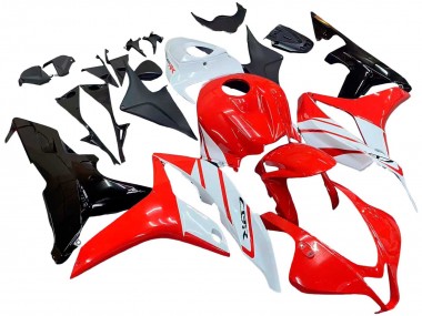 Best 2007-2008 Honda CBR600RR Motorcycle Fairing - White Red Glossy Black UK