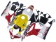 2007-2008 Honda CBR600RR Motorcycle Fairings - White Yellow Red Repsol HRC UK