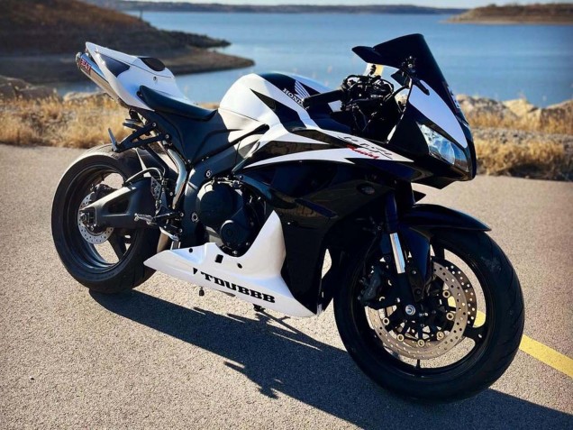 2007-2008 Honda CBR600RR Motorcycle Fairings - White Black Racing UK