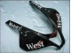 2007-2008 Honda CBR600RR Motorcycle Fairings - Glossy Black White West UK