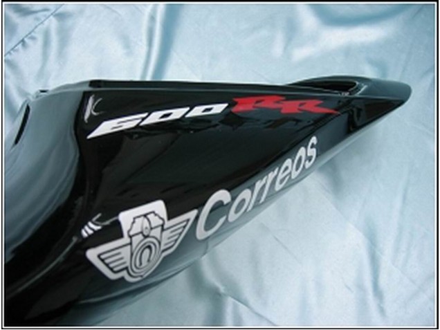 2007-2008 Honda CBR600RR Motorcycle Fairings - Glossy Black White West UK