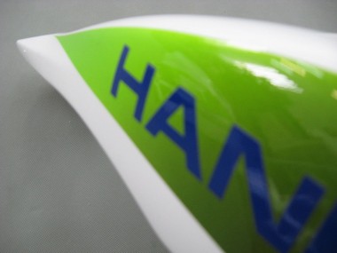 Best 2007-2008 Honda CBR600RR Motorcycle Fairings - White Green Yellow Glossy Black Hannspree UK