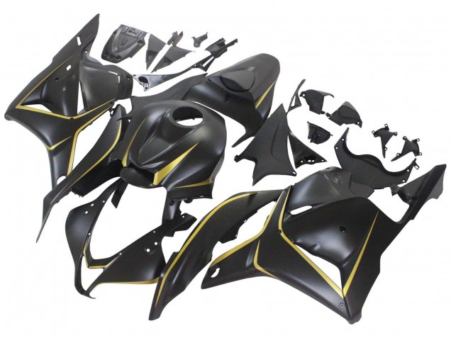 2009-2012 Honda CBR600RR Motorcycle Fairings - Matte Black Gold UK