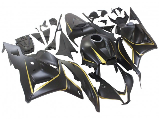 2009-2012 Honda CBR600RR Motorcycle Fairings - Matte Black Gold UK