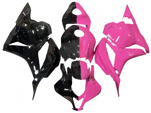 2009-2012 Honda CBR600RR Motorcycle Fairings - Pink Glossy Black Split UK