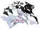 2009-2012 Honda CBR600RR Motorcycle Fairings - White Cherry Blossom Glossy Black UK