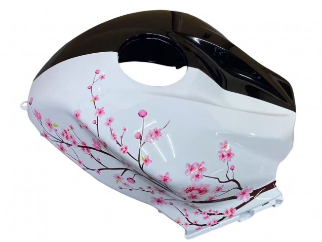 2009-2012 Honda CBR600RR Motorcycle Fairings - White Cherry Blossom Glossy Black UK