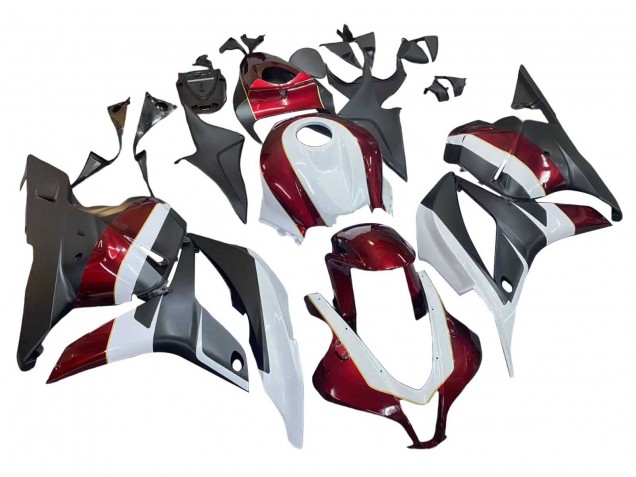 2009-2012 Honda CBR600RR Motorcycle Fairings - White Red Matte Black UK