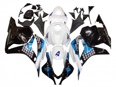 Best 2009-2012 Honda CBR600RR Motorcycle Fairings Kit - White Blue Glossy Black UK