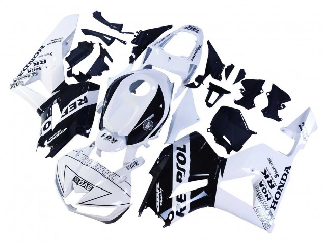 2013-2023 Honda CBR600RR Motorcycle Fairings - White Glossy Black Repsol UK